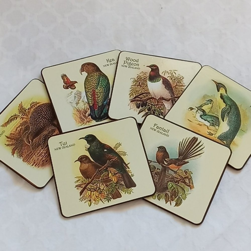 New Zealand Bird Coasters -Good Condition Very Clean
